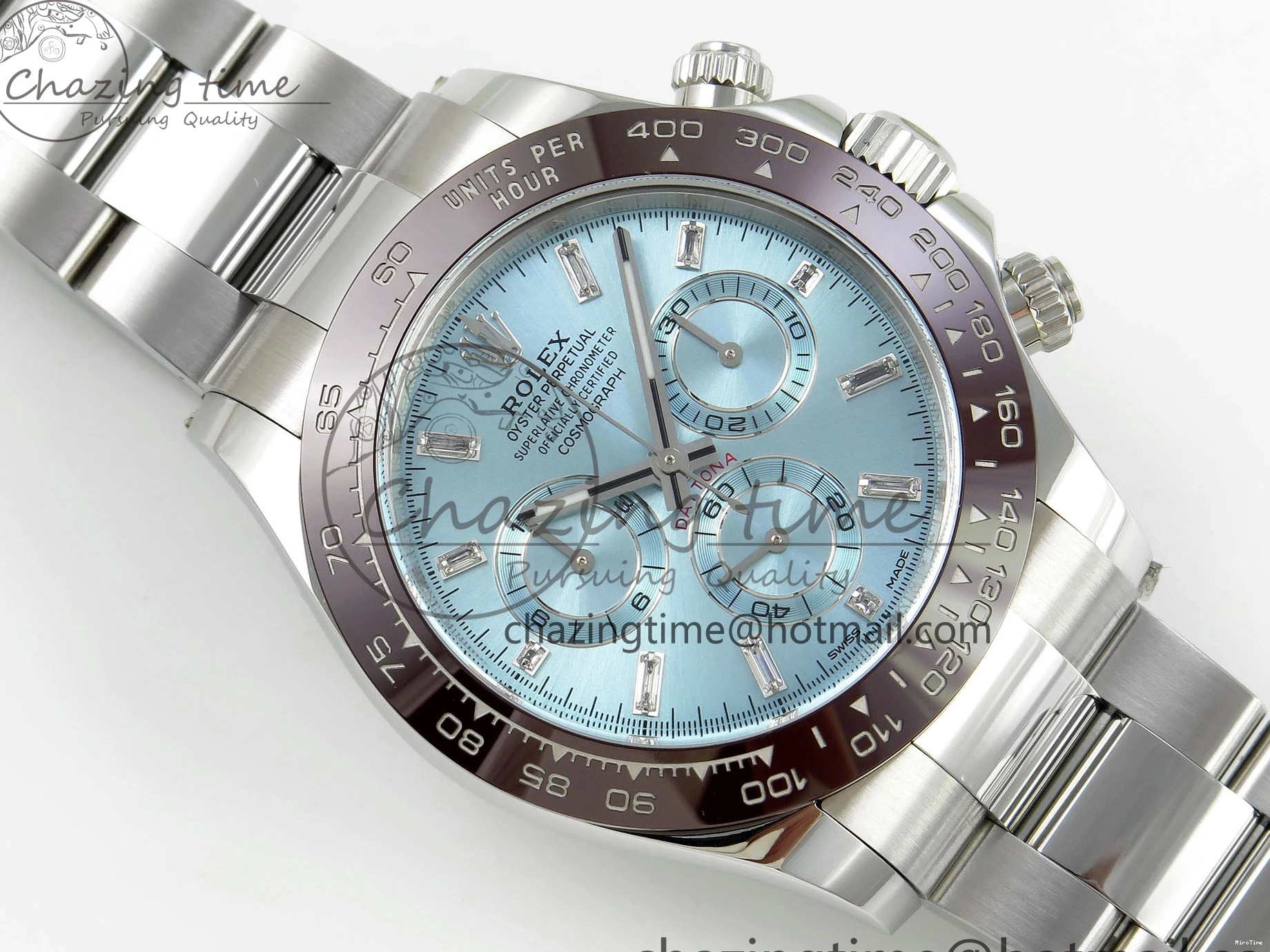 MiroTime 0423 Daytona 116506 Clean 1:1 Best Edition Ice Blue Dial Crystal Markers on SS Bracelet SA4130 V Popular 1702